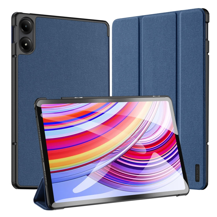 For Xiaomi Redmi Pad Pro 12.1 DUX DUCIS Domo Series Cloth Texture Magnetic Leather Tablet Case(Blue) - More Tablet Cases by DUX DUCIS | Online Shopping South Africa | PMC Jewellery | Buy Now Pay Later Mobicred