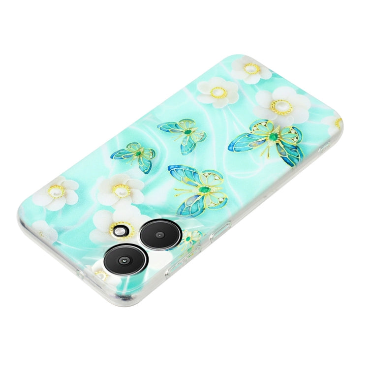 For Xiaomi Redmi 13C 4G Colorful Painting Pattern TPU Phone Case(Butterflies) - 13C Cases by PMC TechLife | Online Shopping South Africa | PMC TechLife