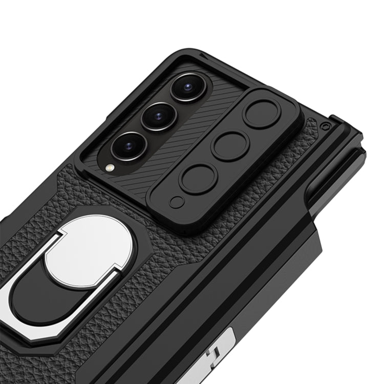 For Samsung Galaxy Z Fold4 GKK Integrated Magnetic Armor Full Coverage Phone Case(Litchi Texture) - free shipping - PMC Jewellery - Order now!