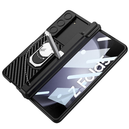 For Samsung Galaxy Z Fold5 GKK Integrated Magnetic Armor Full Coverage Phone Case(Carbon Fibre) - Galaxy Z Fold5 Cases by GKK | Online Shopping South Africa | PMC Jewellery | Buy Now Pay Later Mobicred