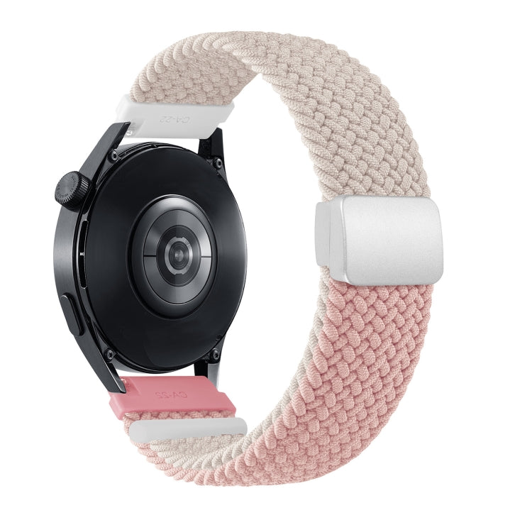 20mm Two-color Magnetic Braided Nylon Watch Band(Starlight Pink) - free shipping - PMC TechLife - Order now!
