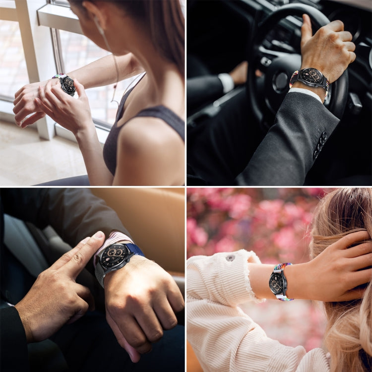 20mm Two-color Magnetic Braided Nylon Watch Band(Starlight Black) - 20mm Bands by PMC TechLife | Online Shopping South Africa | PMC TechLife