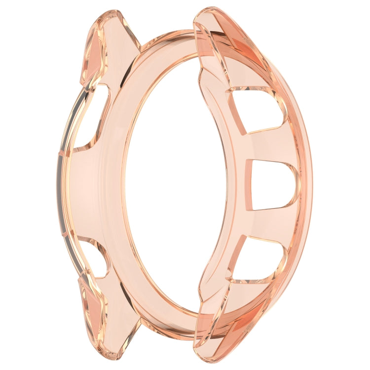 For Garmin Forerunner 165 / 165 Music Half Pack Hollow TPU Watch Protective Case(Transparent Pink) - Watch Cases by PMC TechLife | Online Shopping South Africa | PMC TechLife