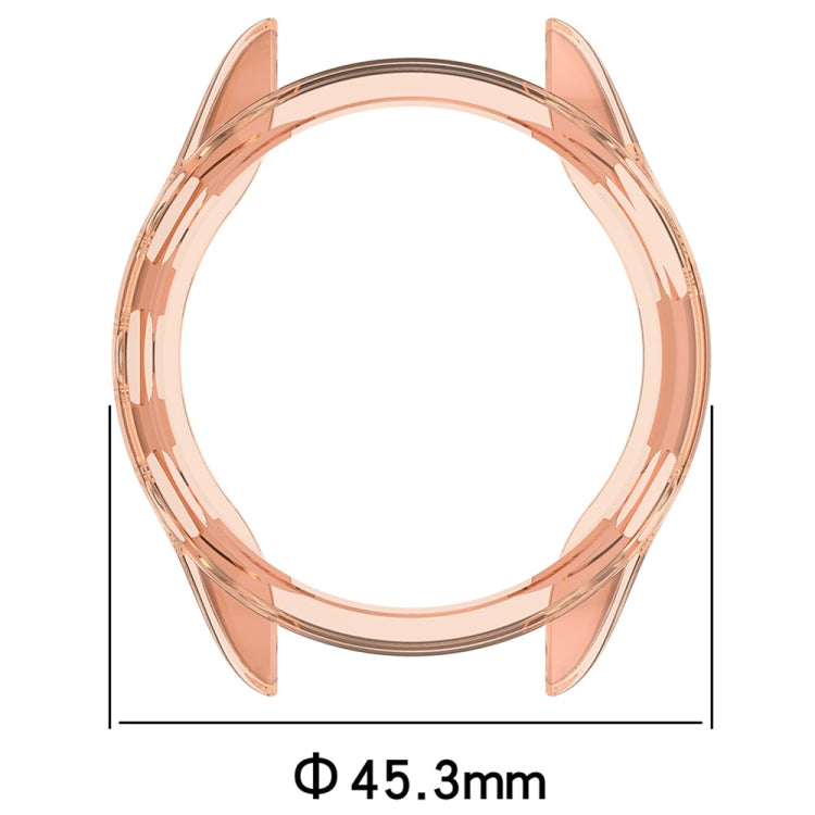 For Garmin Forerunner 165 / 165 Music Half Pack Hollow TPU Watch Protective Case(Transparent Pink) - Watch Cases by PMC TechLife | Online Shopping South Africa | PMC TechLife