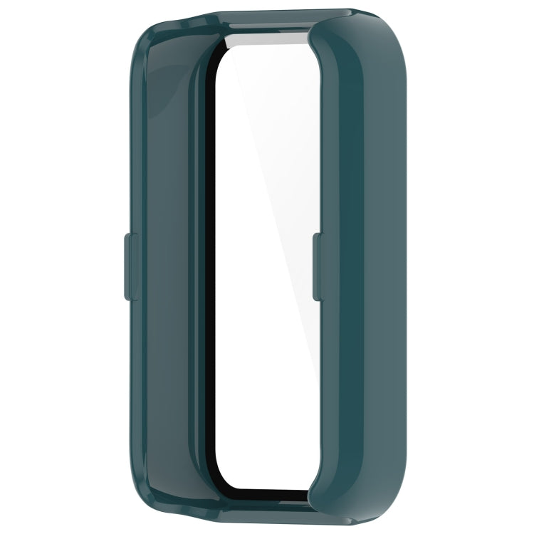 For Honor Band 9 PC + Tempered Film Integrated Watch Protective Case(Pine Green) - Watch Cases by PMC TechLife | Online Shopping South Africa | PMC TechLife