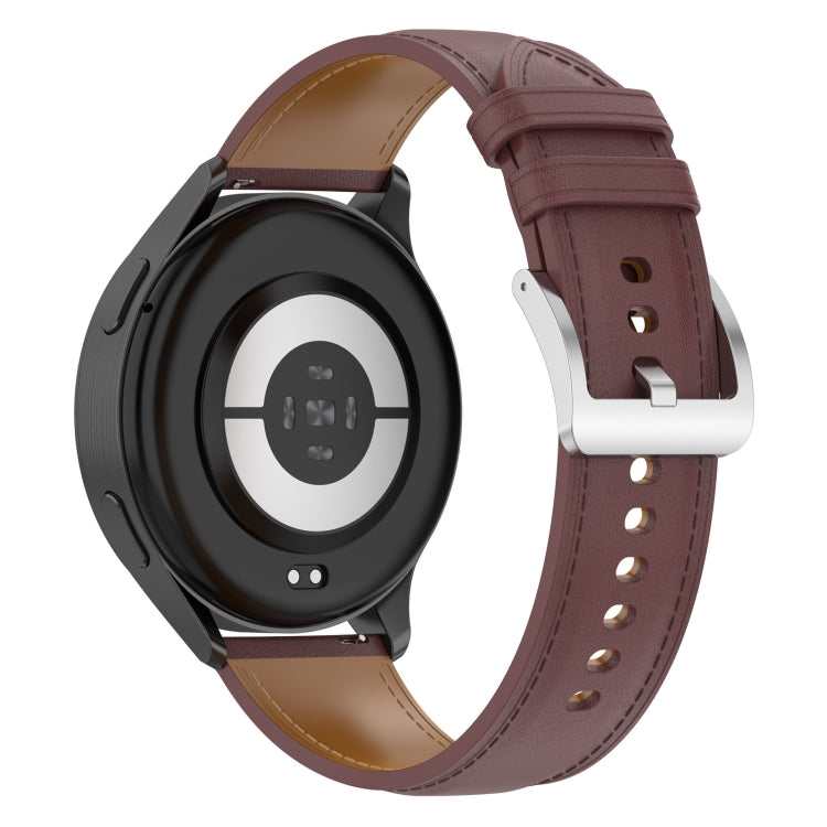 For Xiaomi Watch 2 22mm Genuine Leather Watch Band(Dark Brown) - Watch Bands by PMC Jewellery | Online Shopping South Africa | PMC Jewellery