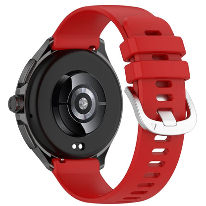 For Xiaomi Watch 2 Liquid Glossy Silver Buckle Silicone Watch Band(Red) - Watch Bands by PMC Jewellery | Online Shopping South Africa | PMC Jewellery