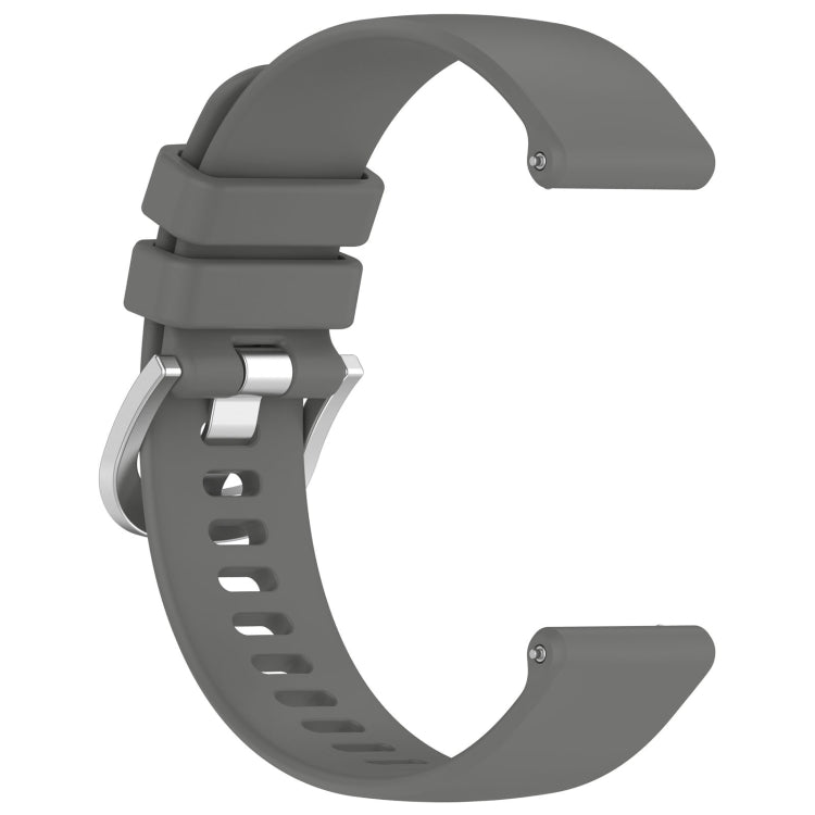For Xiaomi Watch 2 Liquid Glossy Silver Buckle Silicone Watch Band(Dark Grey) - Watch Bands by PMC TechLife | Online Shopping South Africa | PMC TechLife