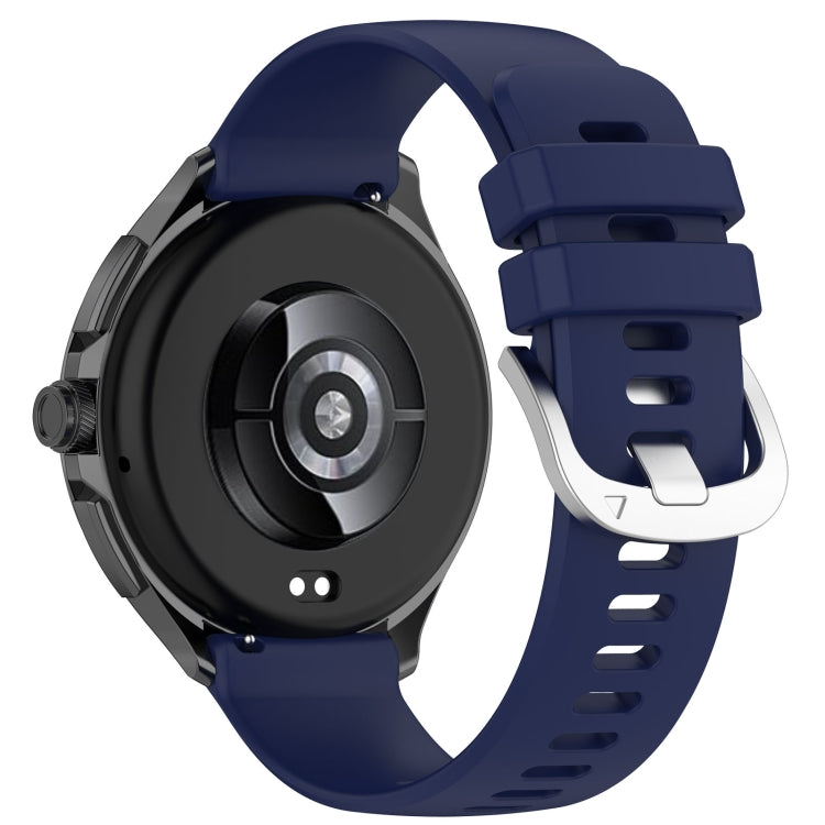 For Xiaomi Watch 2 Liquid Glossy Silver Buckle Silicone Watch Band(Dark Blue) - Watch Bands by PMC Jewellery | Online Shopping South Africa | PMC Jewellery