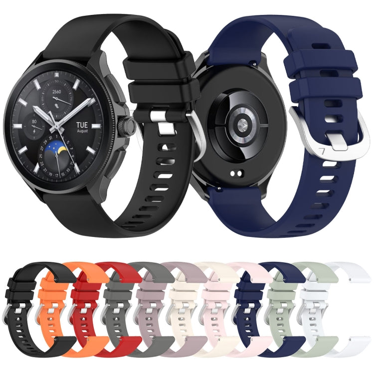 For Xiaomi Watch 2 Liquid Glossy Silver Buckle Silicone Watch Band(Red) - Watch Bands by PMC TechLife | Online Shopping South Africa | PMC TechLife