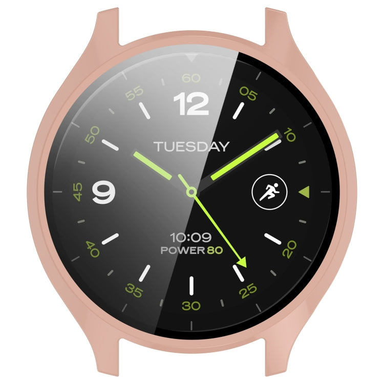 For Xiaomi Watch 2 PC + Tempered Film Integrated Watch Protective Case(Pink) - Watch Cases by PMC TechLife | Online Shopping South Africa | PMC TechLife