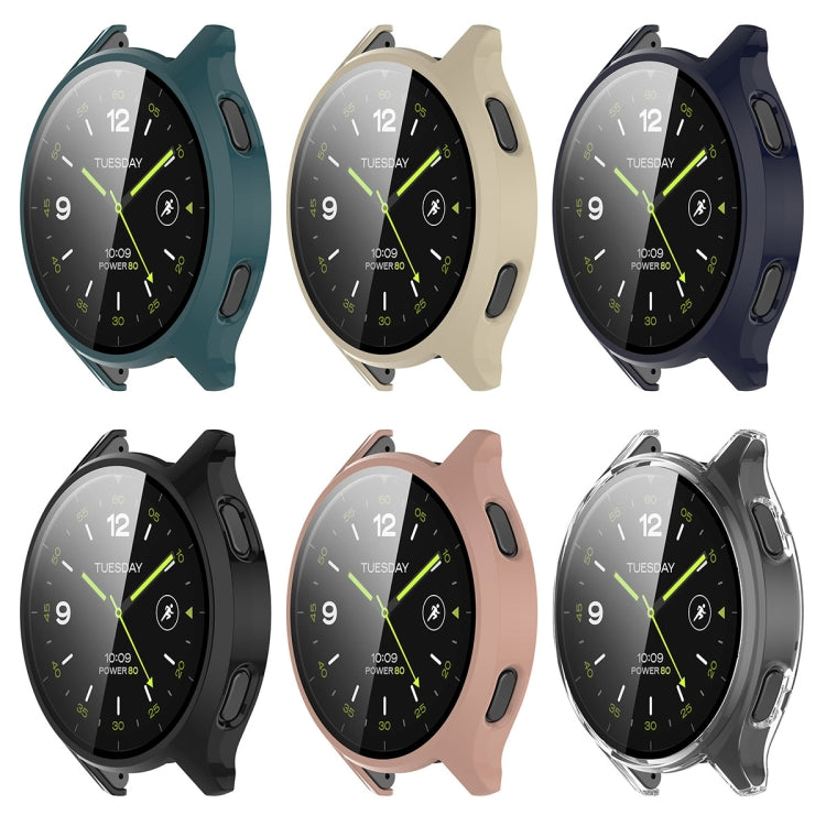 For Xiaomi Watch 2 PC + Tempered Film Integrated Watch Protective Case(Ink Blue) - Watch Cases by PMC TechLife | Online Shopping South Africa | PMC TechLife