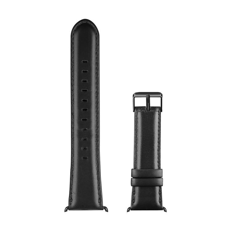 For Apple Watch Series 2 42mm DUX DUCIS Business Genuine Leather Watch Strap(Black) - Watch Bands by DUX DUCIS | Online Shopping South Africa | PMC TechLife | Buy Now Pay Later Mobicred