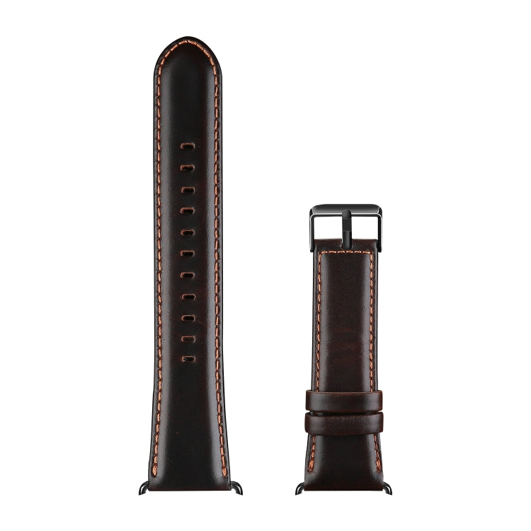 For Apple Watch 42mm DUX DUCIS Business Genuine Leather Watch Strap(Coffee) - Watch Bands by DUX DUCIS | Online Shopping South Africa | PMC TechLife | Buy Now Pay Later Mobicred