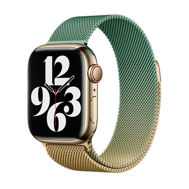 For Apple Watch Series 2 38mm Milan Gradient Loop Magnetic Buckle Watch Band(Gold Violet) - Watch Bands by PMC TechLife | Online Shopping South Africa | PMC TechLife