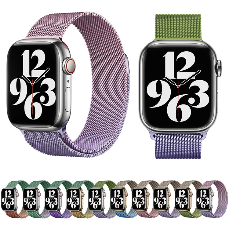 For Apple Watch 42mm Milan Gradient Loop Magnetic Buckle Watch Band(Light Violet) - Watch Bands by PMC TechLife | Online Shopping South Africa | PMC TechLife