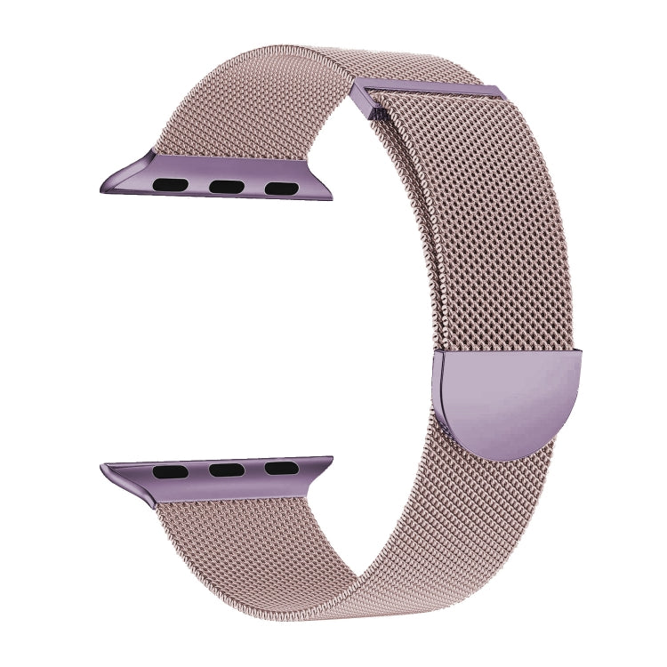 For Apple Watch 42mm Two Color Milanese Loop Magnetic Watch Band(Pink Purple) - Watch Bands by PMC TechLife | Online Shopping South Africa | PMC TechLife
