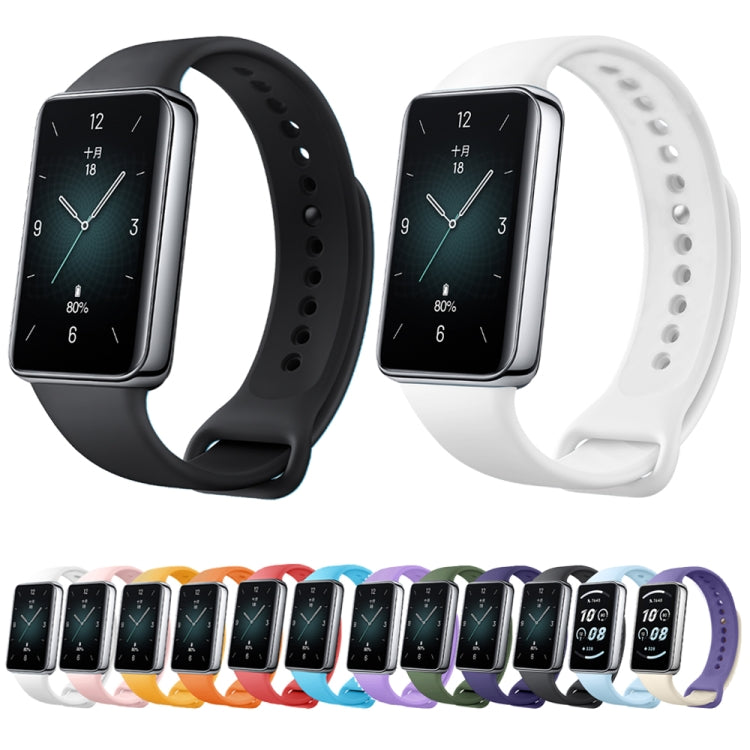 For Honor Band 9 Solid Color Silicone Watch Band(Dark Blue) - Watch Bands by PMC TechLife | Online Shopping South Africa | PMC TechLife