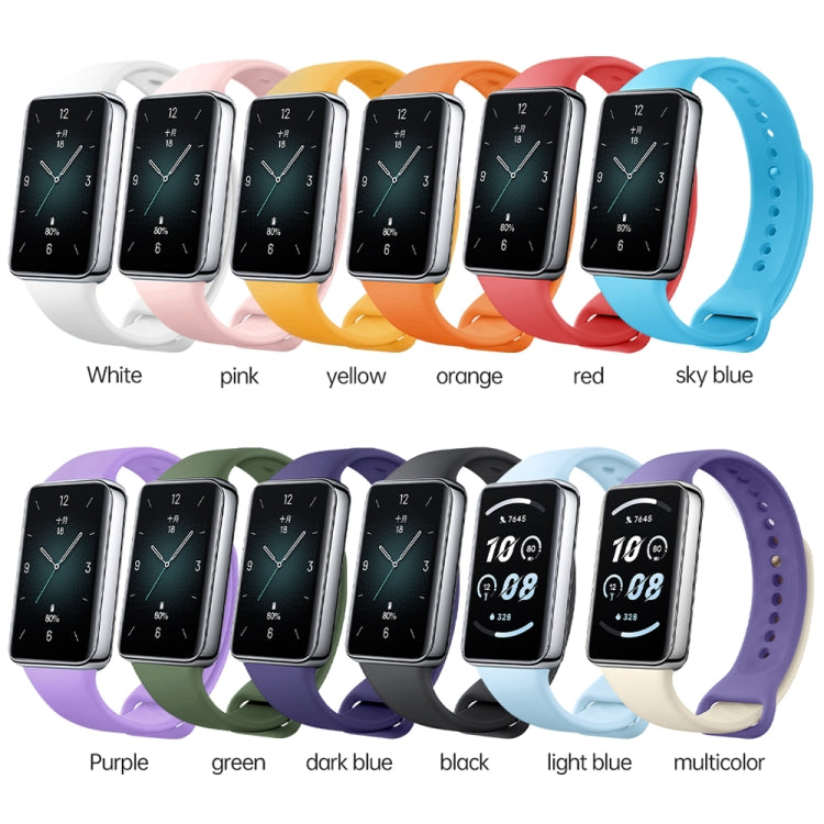 For Honor Band 9 Solid Color Silicone Watch Band(Sky Blue) - Watch Bands by PMC TechLife | Online Shopping South Africa | PMC TechLife