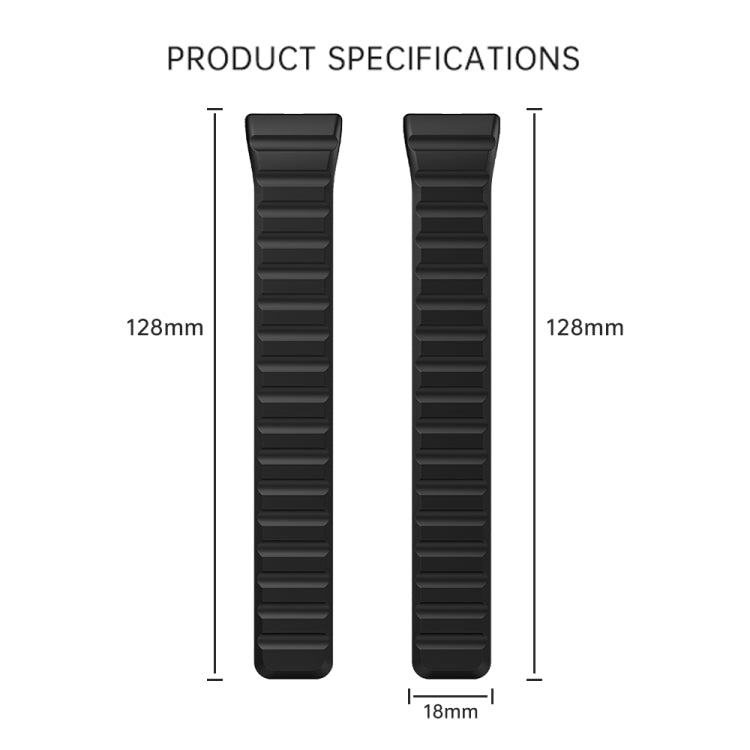 For Samsung Galaxy Fit 3 Two Color Magnetic Silicone Watch Band(Grey Yellow) - Watch Bands by PMC TechLife | Online Shopping South Africa | PMC TechLife