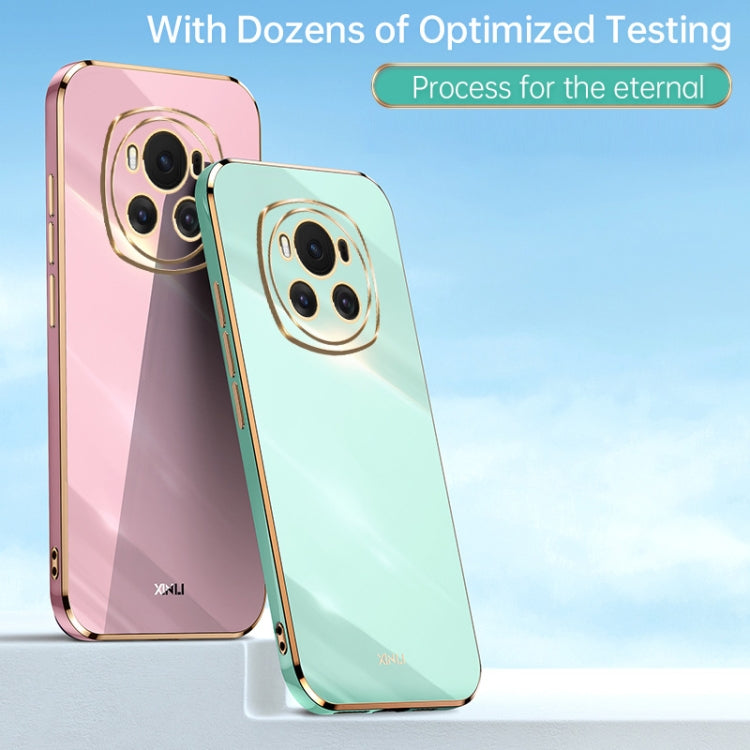 For Honor Magic6 5G XINLI Straight 6D Plating Gold Edge TPU Phone Case(Pink) - free shipping - PMC Jewellery - Order now!