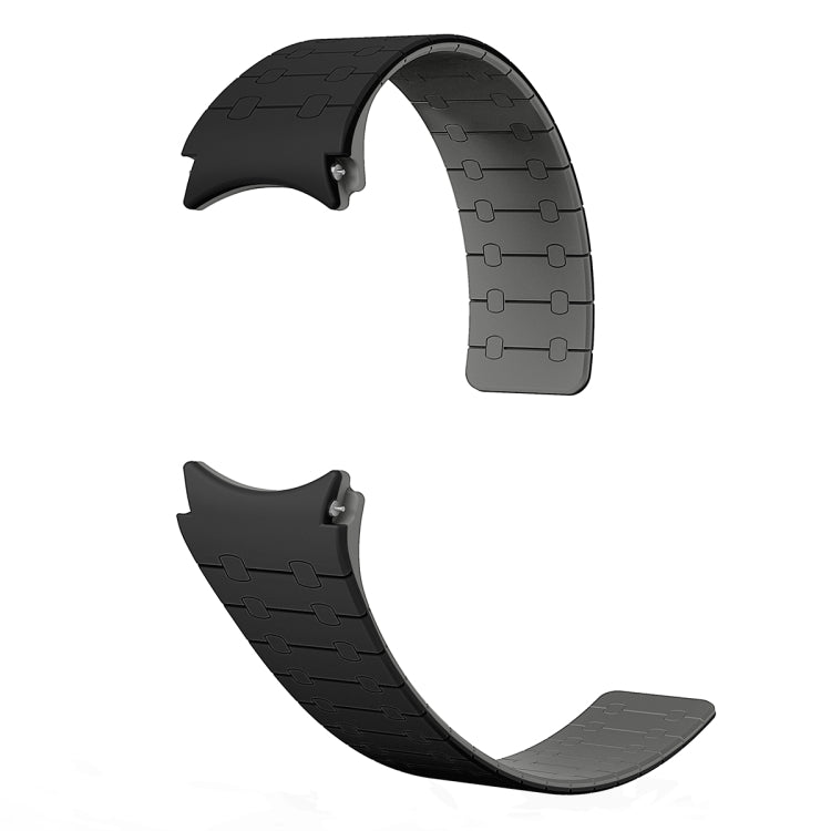 For Samsung Galaxy Watch 6 / 5 / 4 Two Color Loop Magnetic Silicone Watch Band(Black+Grey) - Watch Bands by PMC TechLife | Online Shopping South Africa | PMC TechLife