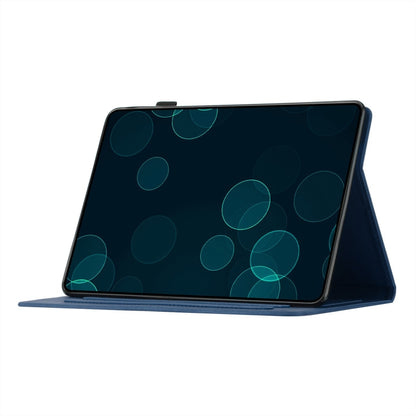 For iPad Pro 11 2024 Coconut Tree Embossed Smart Leather Tablet Case(Blue) - iPad Pro 11 2024 Cases by PMC Jewellery | Online Shopping South Africa | PMC Jewellery | Buy Now Pay Later Mobicred