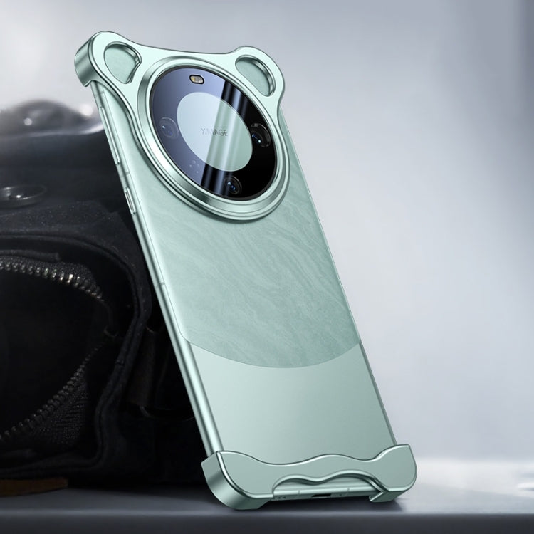 For Huawei Mate 60 Pro+ Frameless Metal Corner Pad Phone Case with Lens Film(Green) - free shipping - PMC Jewellery - Order now!