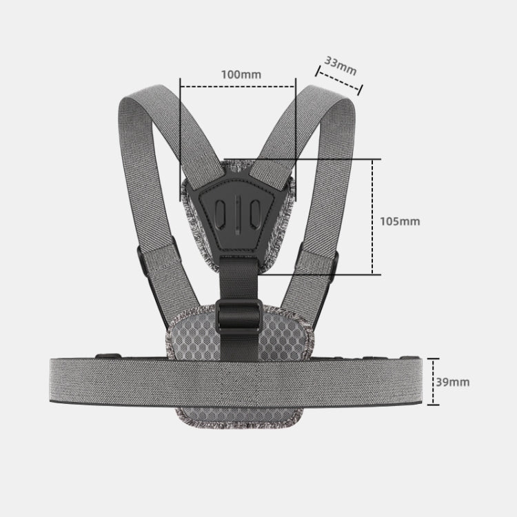 6 in 1 Phone Clamp Adjustable Body Mount Belt Chest Strap with Mount & Screw(Grey) - Chest Belt by RUIGPRO | Online Shopping South Africa | PMC Jewellery | Buy Now Pay Later Mobicred