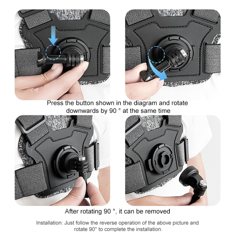 6 in 1 360 Phone Clamp Adjustable Body Mount Belt Chest Strap with Mount & Screw(Grey) - free shipping - PMC TechLife - Order now!