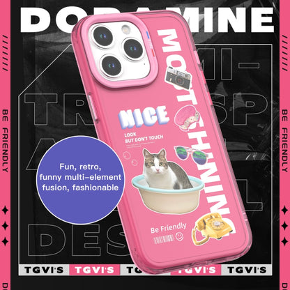 For iPhone 15 Pro Max TGVIS Space Series Dopamine Pattern Phone Case(Pink) - iPhone 15 Pro Max Cases by TGVIS | Online Shopping South Africa | PMC Jewellery | Buy Now Pay Later Mobicred