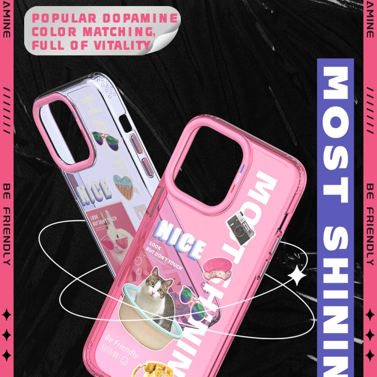 For iPhone 15 Pro Max TGVIS Space Series Dopamine Pattern Phone Case(Pink) - iPhone 15 Pro Max Cases by TGVIS | Online Shopping South Africa | PMC Jewellery | Buy Now Pay Later Mobicred