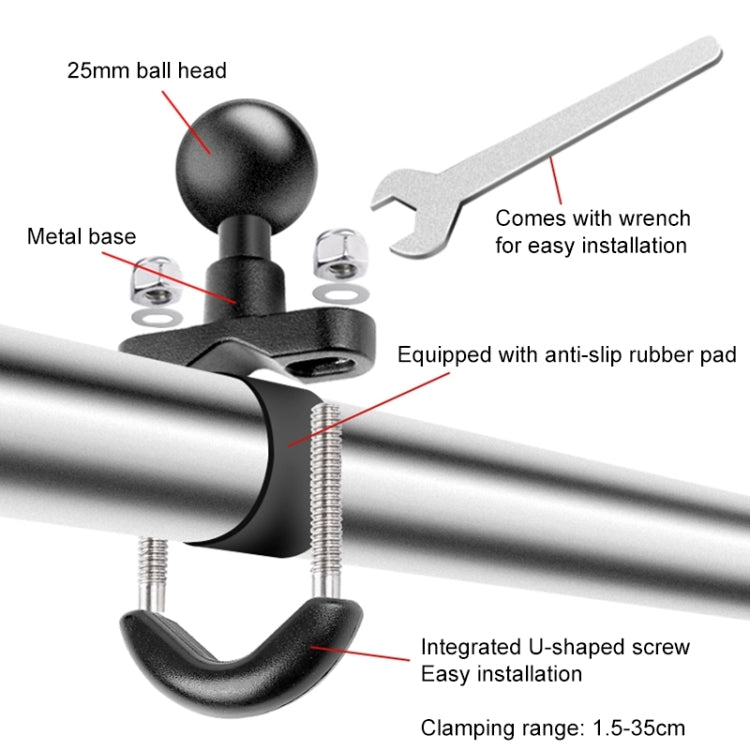 9 in 1 Wrench O-Type Mount Crabs Kit Motorcycle Clamps Handlebar Fixed Mount - Holder by PMC TechLife | Online Shopping South Africa | PMC TechLife | Buy Now Pay Later Mobicred