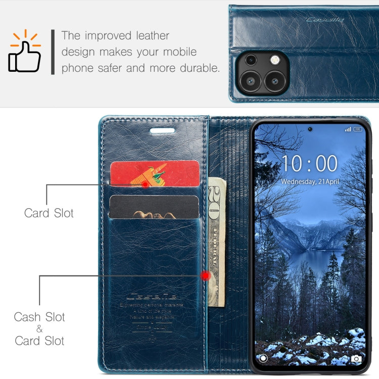 For Xiaomi Redmi Note 13 4G CaseMe 003 Crazy Horse Texture Flip Leather Phone Case(Blue Green) - Xiaomi Cases by CaseMe | Online Shopping South Africa | PMC Jewellery | Buy Now Pay Later Mobicred