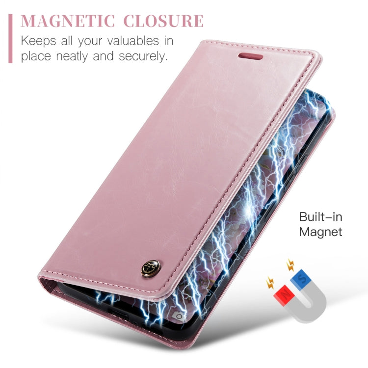 For Xiaomi Redmi Note 13 4G CaseMe 003 Crazy Horse Texture Flip Leather Phone Case(Pink) - Xiaomi Cases by CaseMe | Online Shopping South Africa | PMC Jewellery | Buy Now Pay Later Mobicred