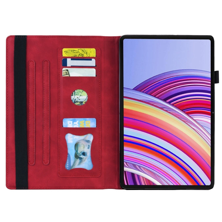 For Xiaomi Redmi Pad Pro 12.1 Splicing Shockproof Leather Tablet Case(Red) - More Tablet Cases by PMC TechLife | Online Shopping South Africa | PMC TechLife | Buy Now Pay Later Mobicred