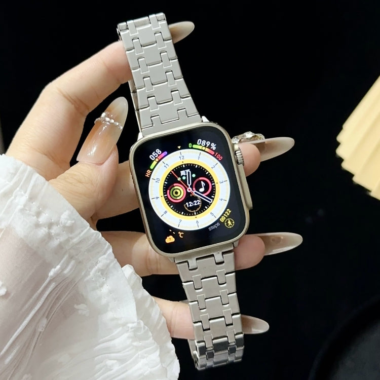 For Apple Watch Series 2 42mm Double T Stainless Steel Watch Band(Silver) - Watch Bands by PMC TechLife | Online Shopping South Africa | PMC TechLife
