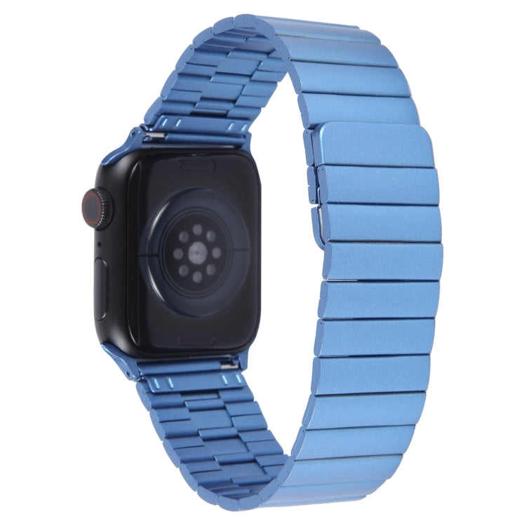 For Apple Watch 42mm Bamboo Stainless Steel Magnetic Watch Band(Blue) - free shipping - PMC TechLife - Order now!