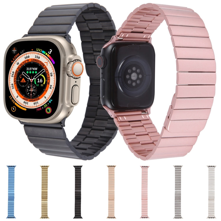 For Apple Watch 42mm Bamboo Stainless Steel Magnetic Watch Band(Blue) - free shipping - PMC TechLife - Order now!