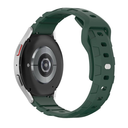 18mm Armor Silicone Watch Band(Dark Green) - 20mm Bands by PMC Jewellery | Online Shopping South Africa | PMC Jewellery