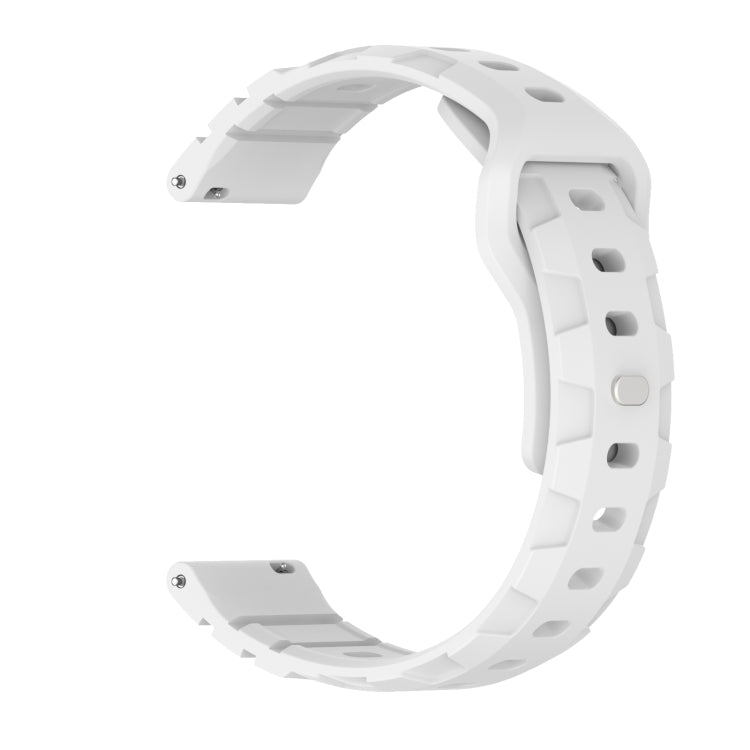 22mm Armor Silicone Watch Band(White) - 22mm Bands by PMC Jewellery | Online Shopping South Africa | PMC Jewellery