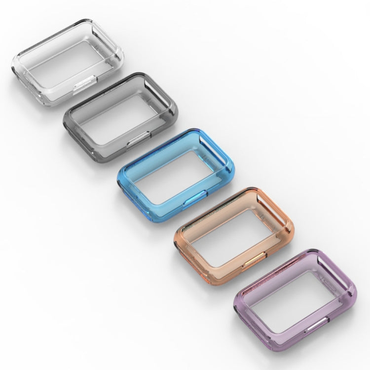 For Samsung Galaxy Fit 3 Half Pack Hollow TPU Watch Protective Case(Transparent Purple) - Watch Cases by PMC TechLife | Online Shopping South Africa | PMC TechLife