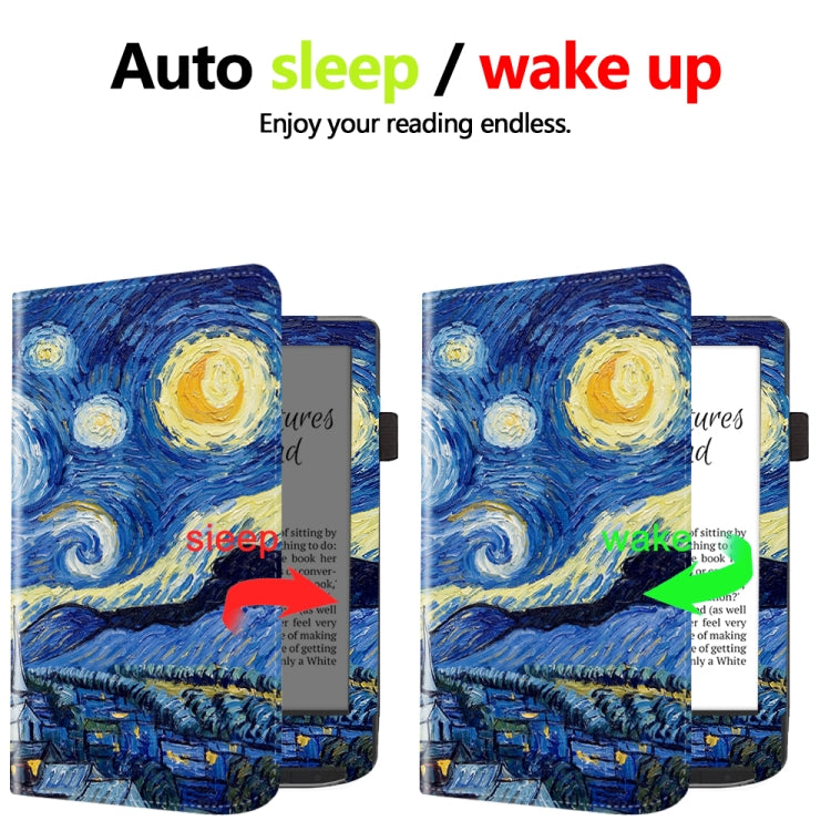 For Pocketbook Verse / Verse Pro Painted Calfskin Smart Leather Tablet Case(Starry Sky) - free shipping - PMC TechLife - Order now!