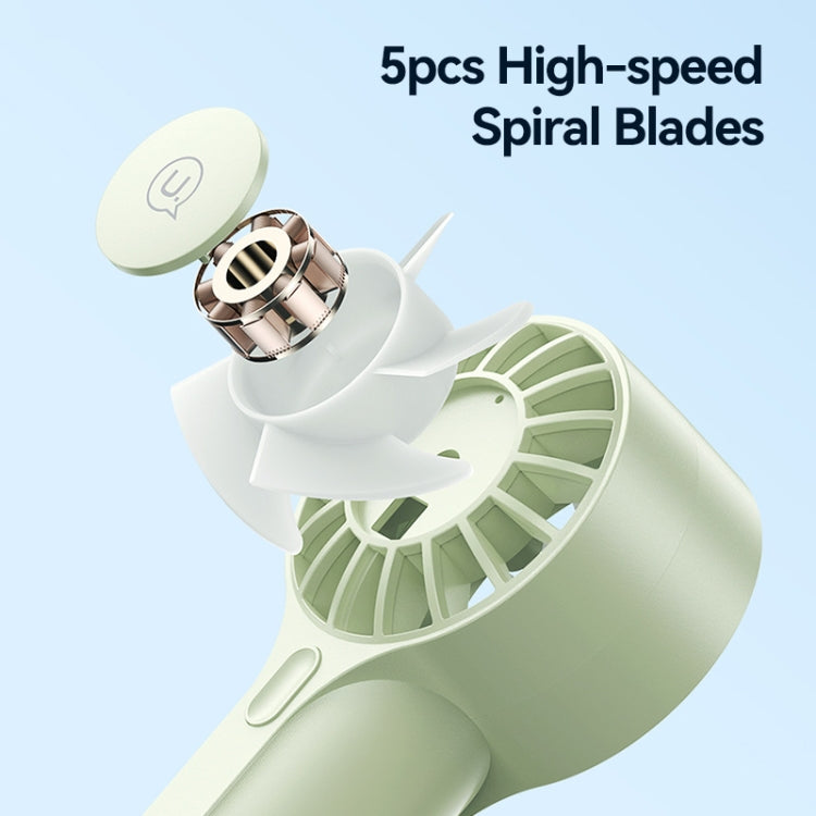 USAMS ZB288 Portable Type-C Rechargeable High Speed Handheld Mini Fan(Green) - Electric Fans by USAMS | Online Shopping South Africa | PMC TechLife | Buy Now Pay Later Mobicred