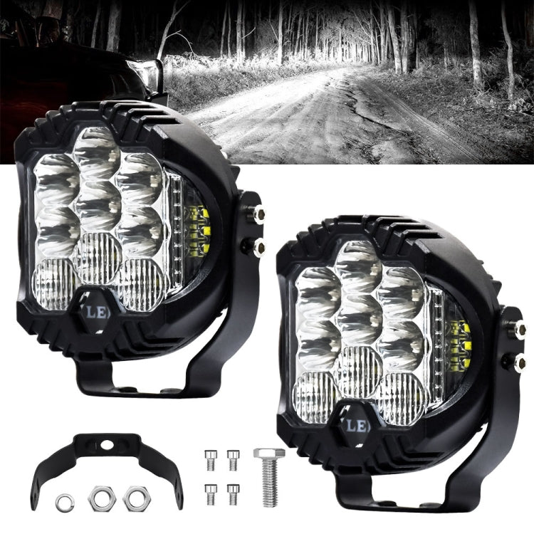 11W 12000lm 6000K 3 inch Car Three-sided Flash Work Light(White Light) - LED Headlamps by PMC Jewellery | Online Shopping South Africa | PMC Jewellery | Buy Now Pay Later Mobicred