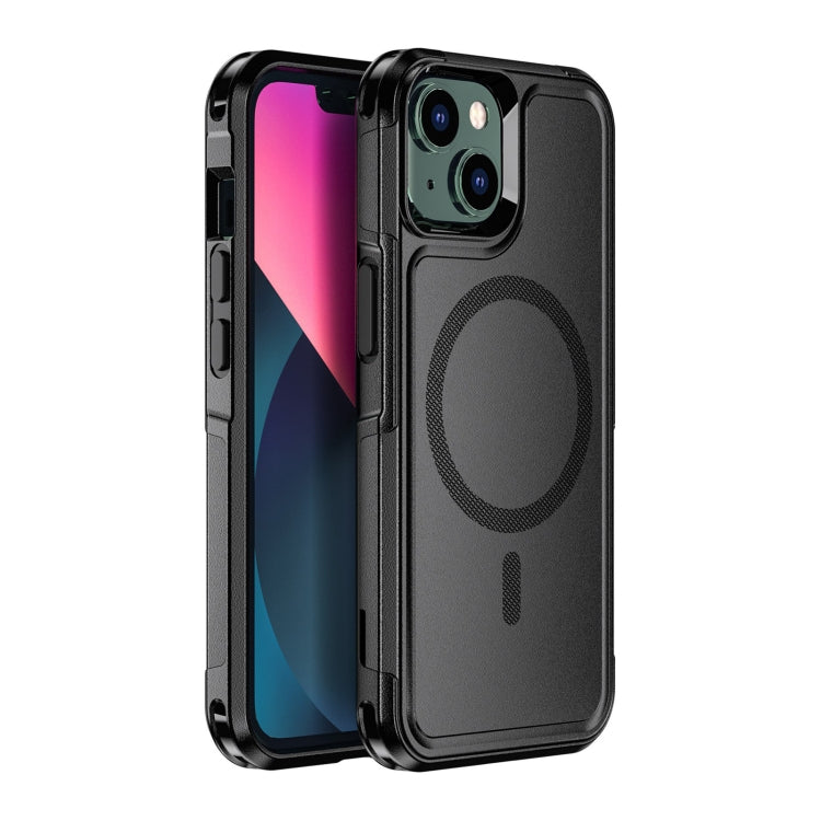 For iPhone 14 Plus RedPepper Armor Magsafe PC Hybrid TPU Phone Case(Black) - free shipping - PMc TechLife - Order now!