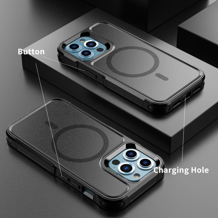 For iPhone 13 Pro Max RedPepper Armor Magsafe PC Hybrid TPU Phone Case(Black) - iPhone 13 Pro Max Cases by RedPepper | Online Shopping South Africa | PMc TechLife | Buy Now Pay Later Mobicred