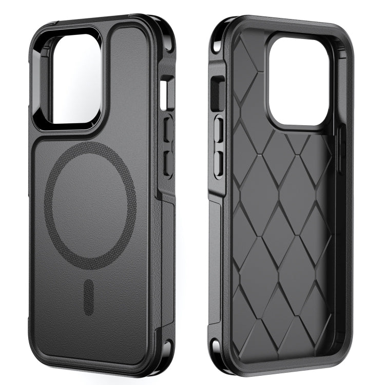For iPhone 13 Pro RedPepper Armor Magsafe PC Hybrid TPU Phone Case(Black) - free shipping - PMc TechLife - Order now!