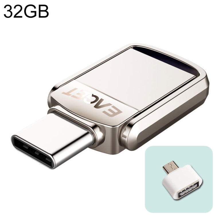 EAGET 32G USB 3.1 + Type-C / USB-C Interface Metal Twister Flash U Disk, with Micro USB OTG Adapter - USB Flash Drives by EAGET | Online Shopping South Africa | PMC Jewellery | Buy Now Pay Later Mobicred