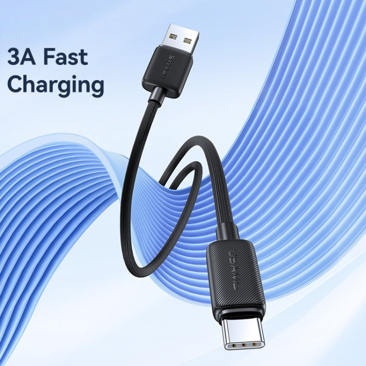 USAMS US-SJ693 USB to USB-C / Type-C 3A Striped Fast Charge Data Cable, Length:2m(Blue) - free shipping - PMc TechLife - Order now!